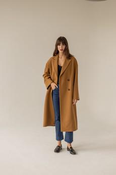 Double-Breasted Carmel Coat via Urbankissed