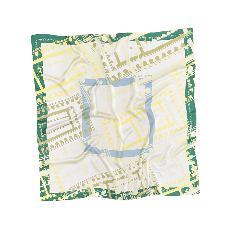 Silk Scarf - Green & Yellow - Parthenon via Urbankissed