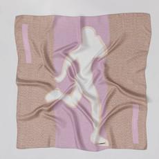 Silk Scarf - Beige & Pink via Urbankissed