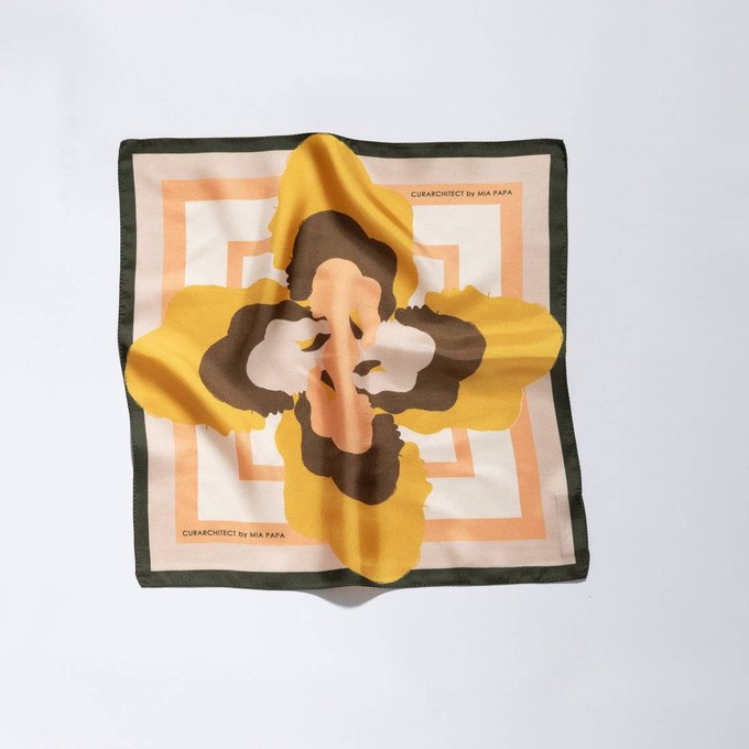 Silk Scarf - Yellow & Brown from Urbankissed