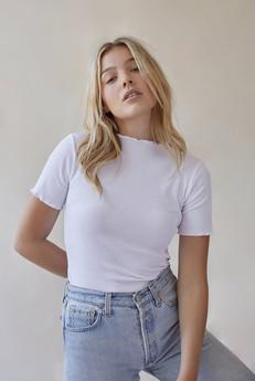 The Lola - Ruffle Tee - White via Urbankissed
