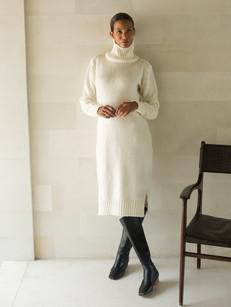 Iman Sweater Dress in Ivory via Urbankissed