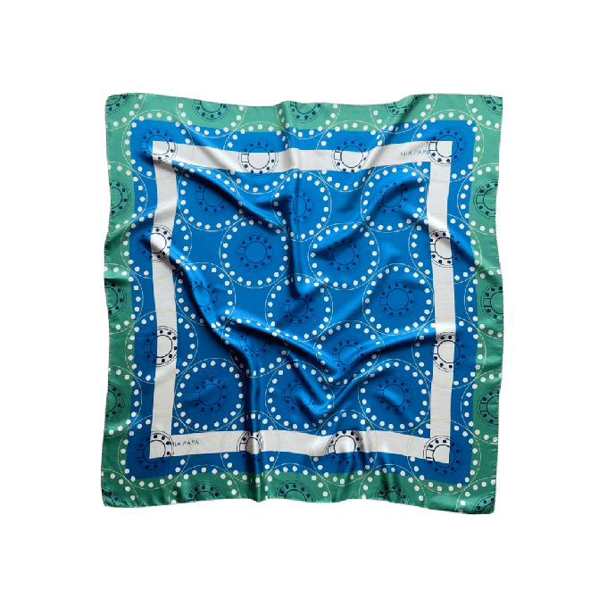 Silk Scarf - Green & Blue - Delphi from Urbankissed