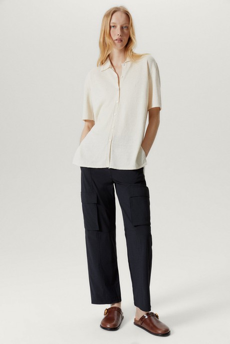 The Linen Cotton Short Sleeve Shirt - Milk White from Urbankissed