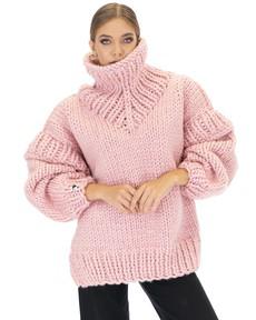 Turtle Rolled Neck Sweater - Pink van Urbankissed