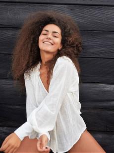 Daphne Blouse in Ecru via Urbankissed
