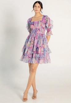 Floral Mini Dress Longsleeve Chiffon via Urbankissed