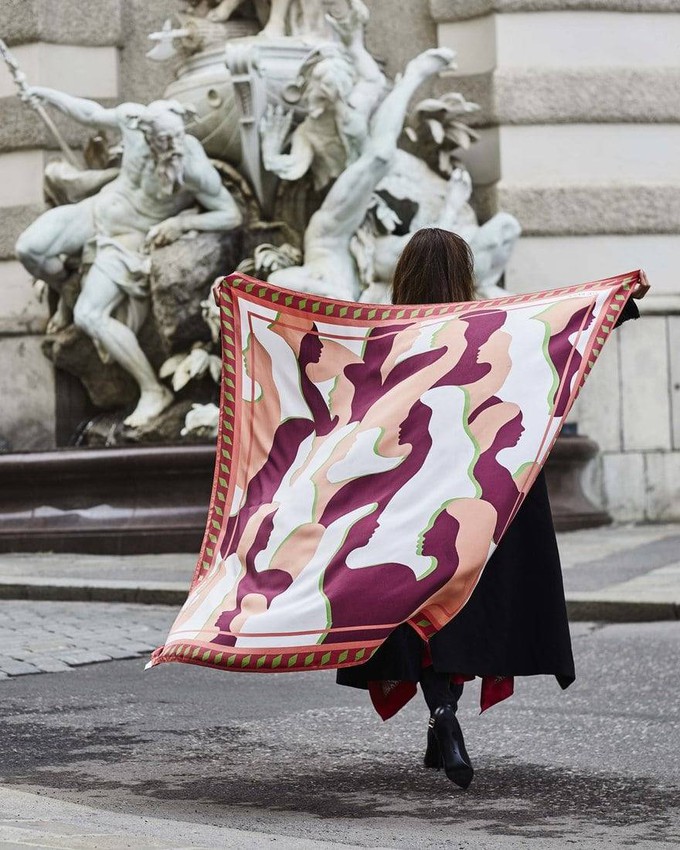 Silk Scarf Large - Purple from Urbankissed