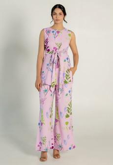 Floral Set - Short Sleeve Top & Wide Leg Pants via Urbankissed