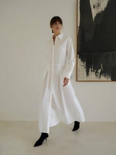 Callista Shirt Dress in White via Urbankissed
