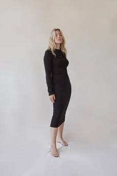 The Ellie | Longsleeve Dress - Black van Urbankissed