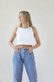The Joanna | Crop Top - White van Urbankissed