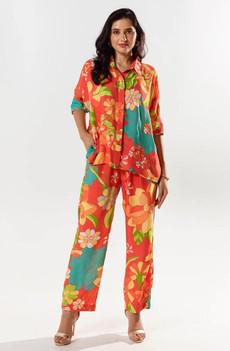 Floral Co Ord Set Orange via Urbankissed