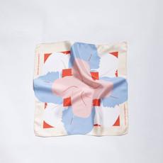 Silk Scarf - Light Blue & Orange via Urbankissed