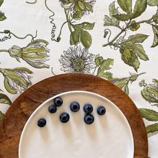 Floral Tablecloth Recycled Plastic - Green Passionfruit via Urbankissed