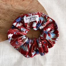 Cornflower On Terracotta Velvet Scrunchie via Urbankissed