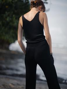 Deep V Tank Knit in Black via Urbankissed