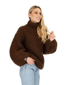 Turtle Neck Sweater - Brown van Urbankissed