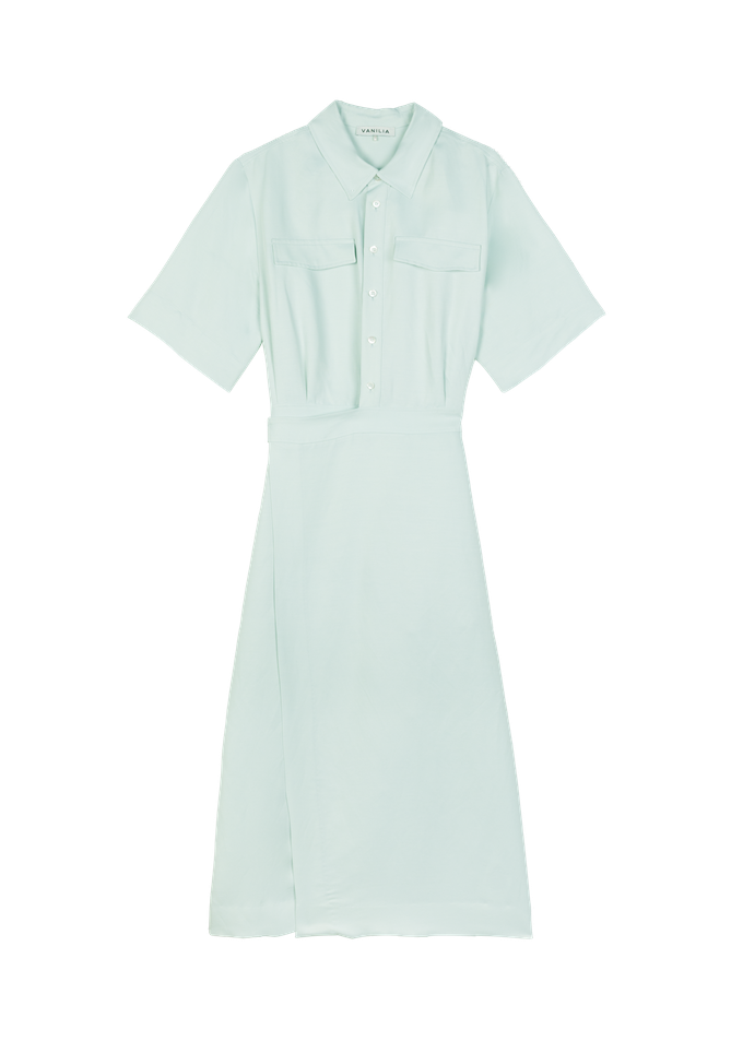 Wrap linen midi dress from Vanilia