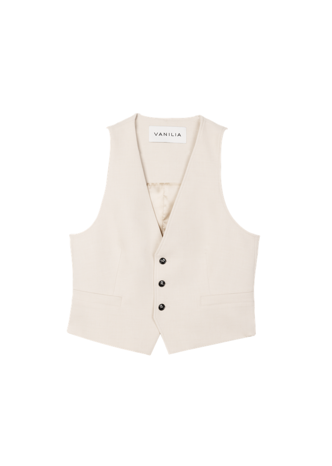 Clean solid gilet from Vanilia