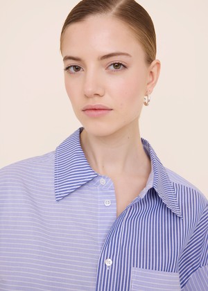 Double striped poplin blouse from Vanilia