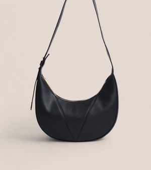 River Vegan Bio-Based Bamboo Leather Hobo Bag in Black from Votch
