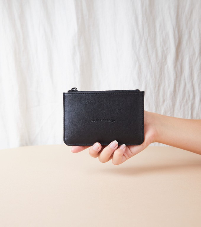 AppleSkin All Black Card Holder | Classic Essentials from Votch