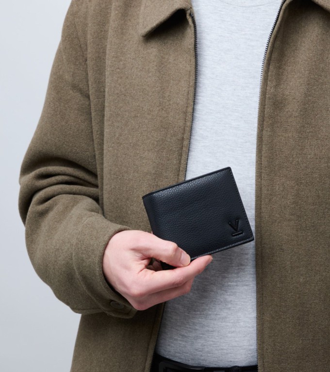 Reuben Vegan Bio-Based Bamboo Coin Wallet in Black from Votch
