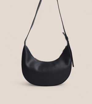 River Vegan Bio-Based Bamboo Leather Hobo Bag in Black from Votch