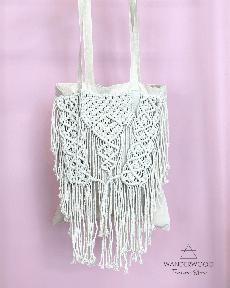 Macrame Tote Bag Handmade via WANDERWOOD