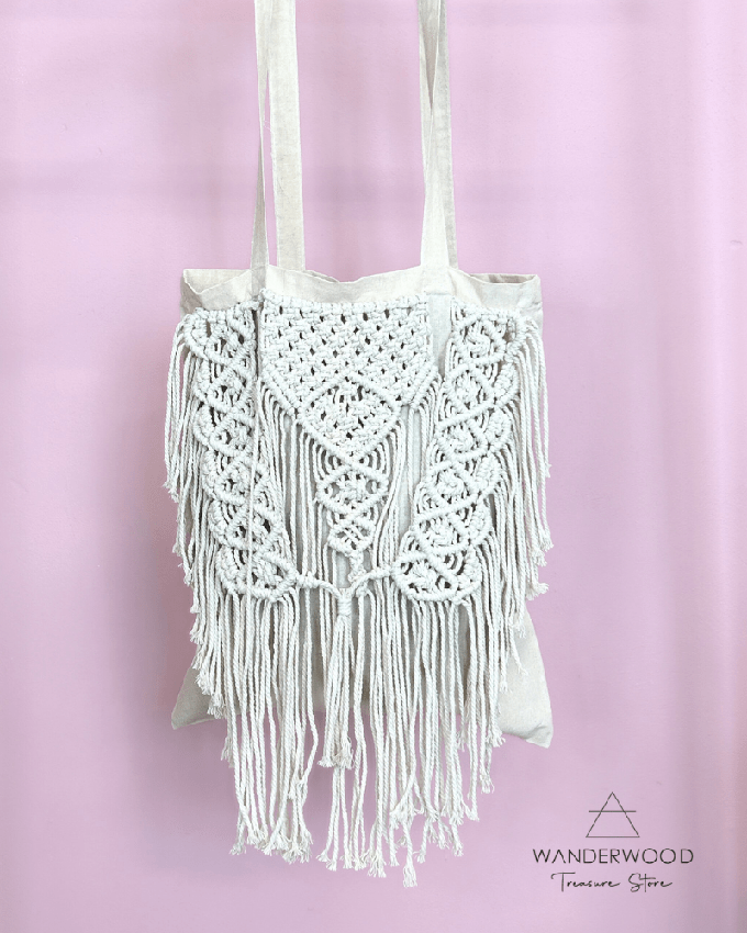 Macrame Tote Bag Handmade from WANDERWOOD