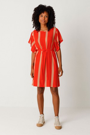 Jurk Laide Stripes Red from WANDERWOOD