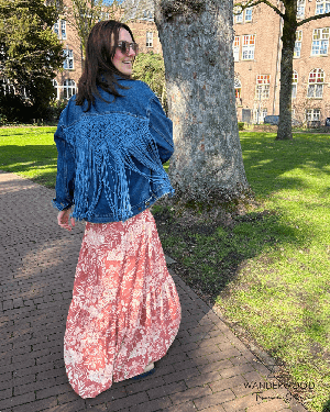 Upcycle Macrame Denim Jacket from WANDERWOOD