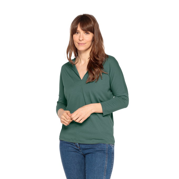 Shirt mit ¾-Ärmeln aus Lyocell mit Bio-Baumwolle, seegras from Waschbär