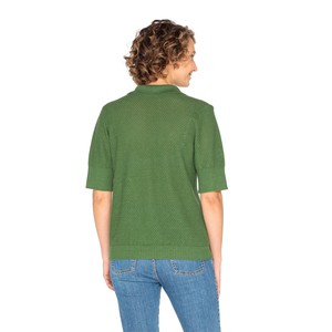 Ajour-Poloshirt aus Leinen und Lyocell, rosmarin from Waschbär