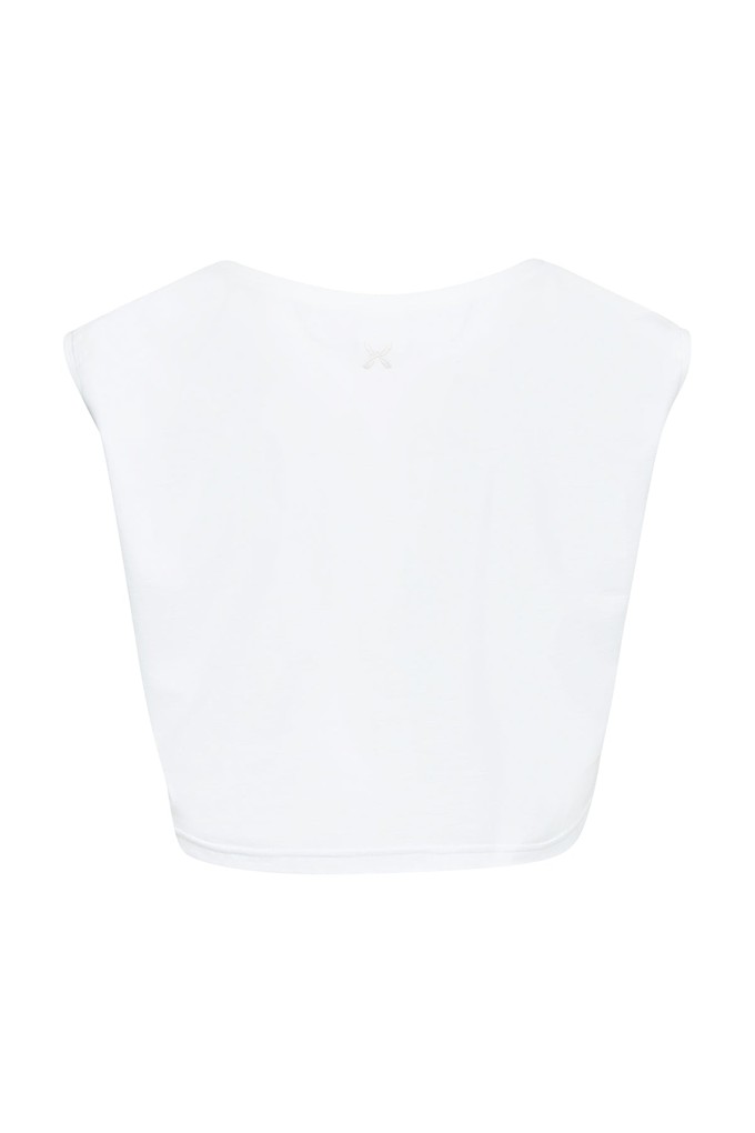 Cropped Dance Vest - Diamond White from Wellicious