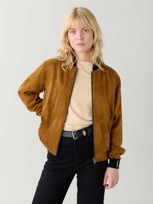 Ruth Reversible Bomber Jacket sandalwood/black from Yahmo