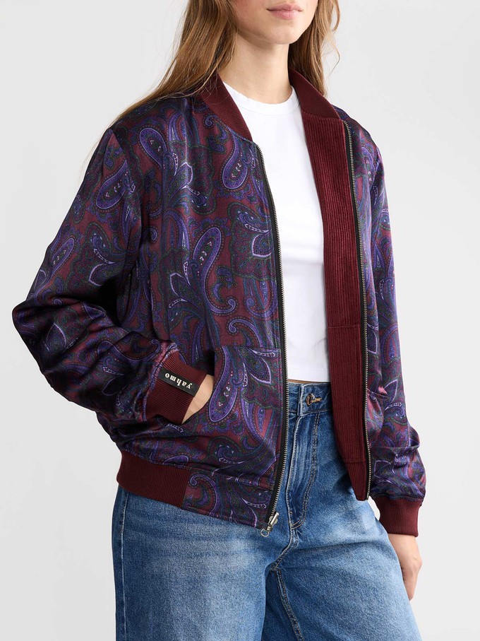 Elsa Reversible Bomber Jacket Orchid/Wine from Yahmo