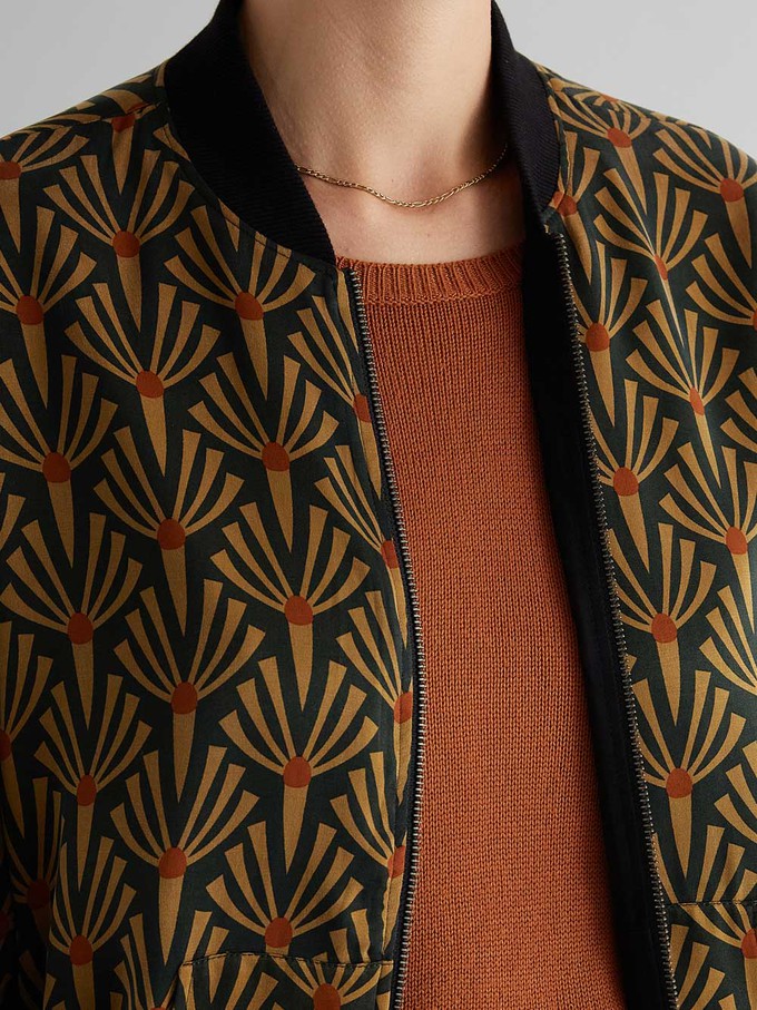 Ruth Reversible Bomber Jacket Artdeco/Black from Yahmo Ruth Reversible Bomber Jacket Artdeco/Black from Yahmo