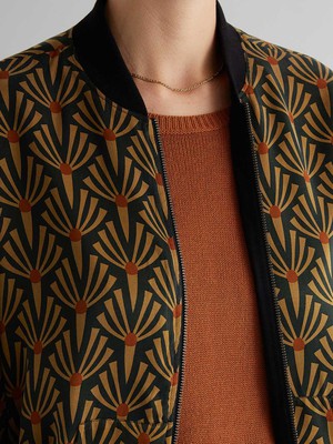 Ruth Reversible Bomber Jacket Artdeco/Black from Yahmo Ruth Reversible Bomber Jacket Artdeco/Black from Yahmo