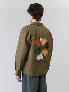 Fritz Embroidered Workwear Jacket olive via Yahmo