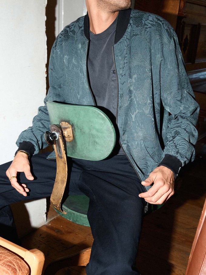 Laslo Reversible Bomber Jacket Eclipse/Black from Yahmo