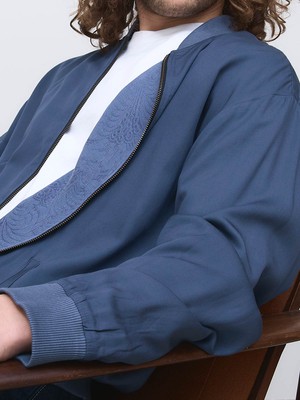 Fred Reversible Bomber Jacket zen indigo/blue from Yahmo