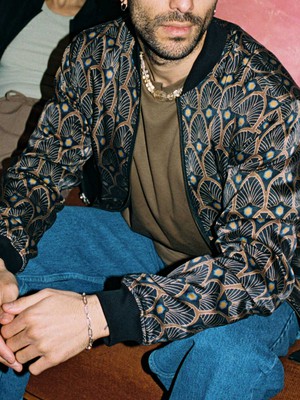 Oskar Reversible Bomber Jacket metropolis/black from Yahmo