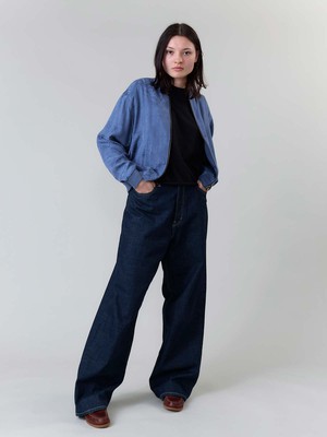 Lene Reversible Bomber Jacket zen indigo/blue from Yahmo