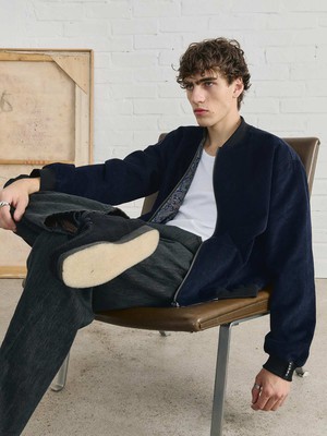 Oskar Reversible Bomber Paisley/Navy from Yahmo
