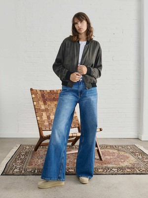 Lene Reversible Bomber Jacket Onyx/Black from Yahmo