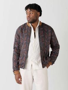 Oskar Reversible Bomber Jacket paisley/caramel via Yahmo