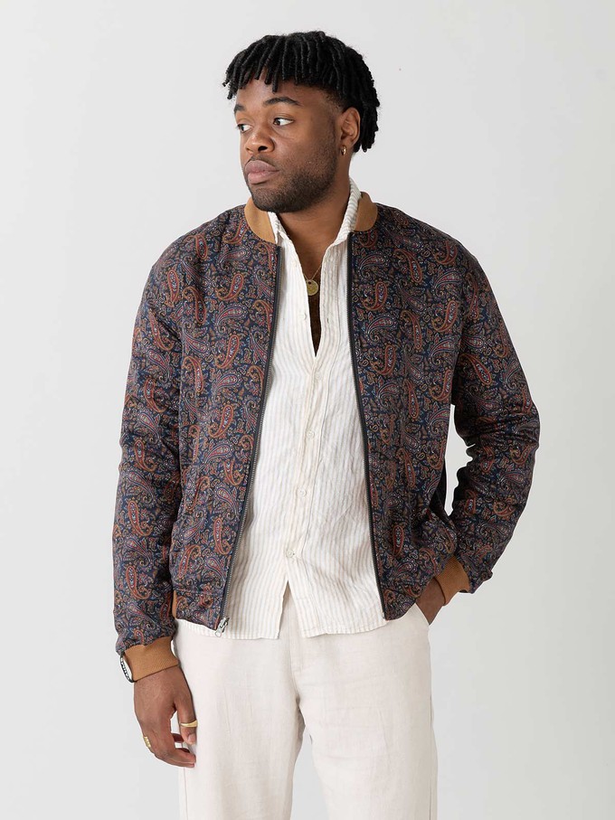 Oskar Reversible Bomber Jacket paisley/caramel from Yahmo