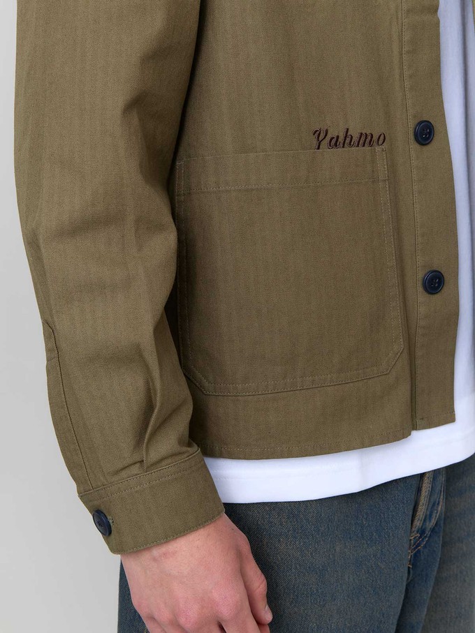 Fritz Embroidered Workwear Jacket olive from Yahmo